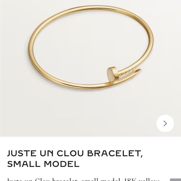 CARTIER JUSTE UN CLOU BRACELET, SMALL Juste un Clou bracelet, width: 2.5 mm YG - Picture 10 of 10